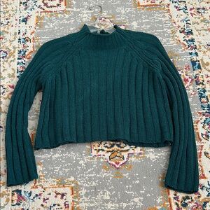 American Eagle Outfitters Green Cowl Neck Sweater